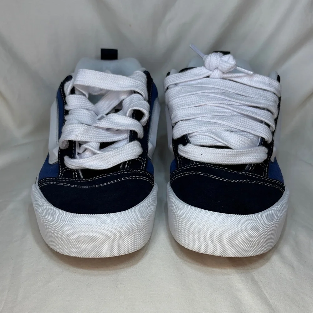 Vans Knu Skool Skate Shoe Navy True White Low-Top Sneakers - Picture 5 of 9